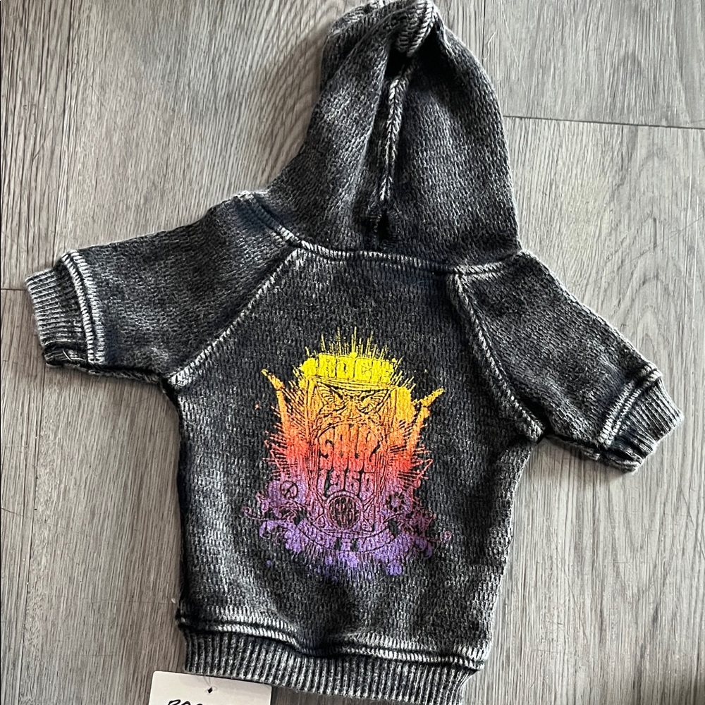 Charcoal Hoodie with Vibrant Graphic